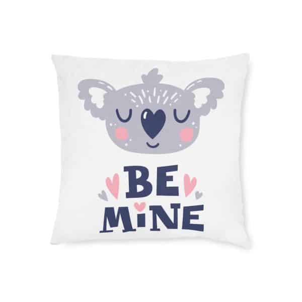 Be Mine Square Pillow - Pink Back - Image 5